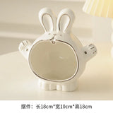 elvesmall Nordic Light Luxury Style Cute Big Mouth Rabbit Storage Ornaments Living Room Desktop Decoration Artworks Key Watch Storage