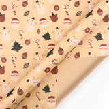 elvesmall  Christmas Gifts Wrapping Paper Snowflakes DIY Bag Kraft Paper Birthday Party Gift Card Holiday Packing Decoration Crafts Paper