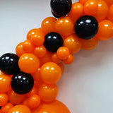 elvesmall 1Set Orange Black Balloon Arch Garland Kit Halloween Latex Ballon Decoration Party Birthday Baby Bridal Shower Air Helium Globos