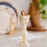 elvesmall Resin Crafts Decoration Home Decoration Angel Figure Statue Creative Decoration Birthday Gift Table Decoration