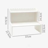 elvesmall Upgrade Storage with Two-Layer Desktop Organizer Shelf for Home and Office Ins-Style Rack for Books and Stationery