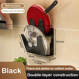 elvesmall  ORIO Pot Lid Rack Pan Cover Holder Cutting Board Pot Shelf Kitchen Storage Rack Wall Mounted Kitchen Accessories Organizer