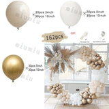 elvesmall Matte Sand White Apricot Balloon Garland Arch Kit Boho Wedding Birthday Party Champagne Gold Latex Baby Shower Decoration Ballon