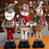 elvesmall Christmas Dolls Tree Decor New Year Ornament Reindeer Snowman Santa Claus Standing Doll Navidad Decoration Merry Christmas