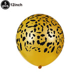 elvesmall Leopard  Party Supplies Leopard Balloons Happy Birthday Banner Safari Party Leopard Print Balloons Jungle Animal Party Decors