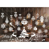 elvesmall white Snowflake Electrostatic Wall Sticker Kid Room Christmas Decoration Window Sticker Decals Decals New Year Natal Home Decor