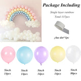 elvesmall 137pcs Bohemian Rainbow Balloon Garland Arch Kit Macaron Pastel Balloon Wedding Birthday Party Decorations Kids Girl Baby Shower