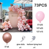 elvesmall Pink Balloons Arch Baby Pink Rose Gold Latex Balloon Garland Kit Baby Shower Girl Birthday Party Wedding Anniversary Decoration
