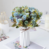 elvesmall  Artificial Flower for Home Decoration Rose Flower Bedroom Table Decoration Artificial Flowers Fake Plants Wedding Decor Gifts