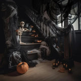 elvesmall  5/1PCS Black Halloween Creepy Cloth Fabric Spooky Scary Gauze Halloween Decor for Haunted Houses Yard Party Outdoors Supplies