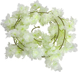 elvesmall 1.8M Silk Sakura Cherry Blossom Vine Lvy Wedding Arch Decoration Layout Home Party Rattan Wall Hanging Garland Wreath Slingers