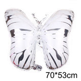 elvesmall Large Butterfly Foil Balloons Blue Laser Butterfly Children Girls Birthday Party Baby Shower Wedding Decor Kids Toy Photo Props