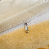 elvesmall High Density Milk Fleece Warm Queen Bedding Set for Winter Plush Skin Friendly Warmth Duvet Cover Set King Thick Quilt Cover Set