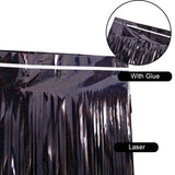 elvesmall Black Laser Foil Tinsel Wedding Decoration Birthday Party Decorations Backdrop Decoration Mariage Halloween Party Backdrop