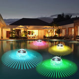 elvesmall Led Solar Floating Lamp Swimming Pool Ball Solar Panel Powered Pond Drift Waterproof Glow Show Disco Color Changing light