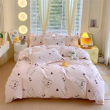 elvesmall Elegant Floral Duvet Cover Set Vintage Farmhouse Queen Size Bedding 100% Cotton Ultra Soft Comforter Cover with Hidden Zipper