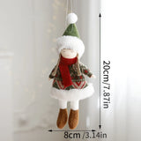 elvesmall Christmas Decoration Fabric Doll Small Figurine Pendant Plush Elk Santa Claus Snowman Christmas Tree Decorations
