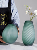 elvesmall  Light Luxury High-end Large Vase Floor Decoration Living Room Flower Arrangement 2023 New High-end Dining Room Glass Decoration