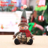 elvesmall Christmas Dolls Tree Decor New Year Ornament Reindeer Snowman Santa Claus Standing Doll Navidad Decoration Merry Christmas