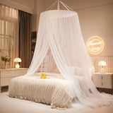 elvesmall New Domed Mosquito Net Pink Girl Canopy over the Bed Foldable Mosquito Net Door Baby Crib Anti-mosquito