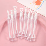 elvesmall  10-100pcs Bubble Soap Bottle Love Wand Tube Birthday Gifts For Guests Birthday Party Decorations Love Bubble Tube Baby Kid Toy