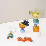 elvesmall  -  1PC Color Funky Irregular goblet cocktail glass drinking glasses shot glasses set champagne glass BPA free Glass cup 6.7oz