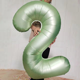 elvesmall 40inch Olive Green 0-9 Number Digital Helium Balloons Kids Adult 18 30 60th Birthday Party Decor Wedding Hawaiian Party Supplies