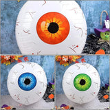 elvesmall 3Pcs 22inch Halloween Eyeball Decorations Balloons Scary Plastic Balloon Props Bloodshot Eyeballs Indoor Garden Halloween Decors