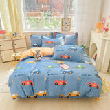 elvesmall Green Leaves Floral Duvet Cover Bedding Set 100% Cotton for Teen Girls Garden Botanical Comforter Cover for All Season Bedroom