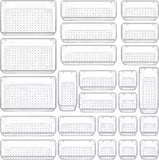 elvesmall  7/25pcs Desk Drawer Organizers Set Makeup Organizer Storage Box Stationery Cosmetics Bathroom Kitchen Classification Storage