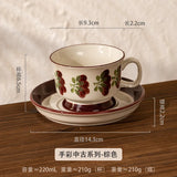 elvesmall  -  200ML European ceramic coffee cup mug premium sense hand-painted cup exquisite afternoon tea latte coffee mug birthday gift mug