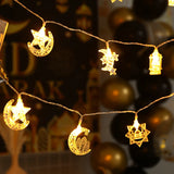 elvesmall EID Mubarak LED String Lights Ramadan Decoration For Home Islamic Muslim Party Decor  Ramadan Kareem Eid Al Adha Gifts