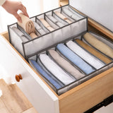 elvesmall Closets Clothes Organizer Pants Jeans Storage Box Cabinet Drawer Organizer Underwear Socks T-Shirt Wardrobe Storage Organizers