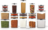 elvesmall  Rubbermaid Brilliance BPAFree Food Storage Containers with Lids Airtight for Kitchen and Pantry Organization Set of 14 W/ Scoops