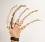 elvesmall  Halloween  Funny Tricky Flexible  Finger Gloves Mechanical Toy Costume Party Ghost Claw Props Hand Articulated Model Kid Adult