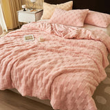 elvesmall  Thickened Velvet winter blanket modern plush bed linen Microfiber Bedspread bed Plaid home decorations sofa blankets sofa cover