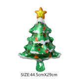 elvesmall  Christmas Balloons Santa Claus Gingerbread Man Xmas Tree Balloons Merry Christmas Holiday Decoration Aluminum Film Balloon