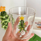 elvesmall  -  Christmas Tree Cup Heat Resistant Tumbler Cups In Bulk Glass Cup Coffee Mug Coffee Cup Tumblers Christmas Decoration Home Decor