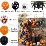 elvesmall Halloween Balloon Garland Arch Bat Spider Pumpkin Foil Baloons Halloween Party Decorations Baby Shower Supplies Halloween Globos