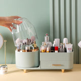 elvesmall  360°  Rotating Cosmetic Storage Box Holder Desktop Makeup Brushes Organizer Countertop Portable Lipstick Eyeliner Stand Boxes