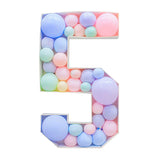 elvesmall 95cm Giant Number Mosaic Balloon Frame 0-9 Balloon Filling Box Kids Birthday Wedding Party Decoration Anniversary Decor