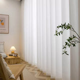 elvesmall White Tulle High Quality Thick Yarn Luxury Chiffon Window Curtains For Bedroom Villa Opaque Drapes Living Room Decoration