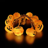 elvesmall 150cm 10LED Halloween LED String Lights Portable Pumpkin Ghost Skeletons Lights for Home Bar Halloween Party Decor Supplies