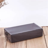 elvesmall  10pcs/lot Kraft Paper Box With Transparent PVC Window Packaging Gift Box Wedding Birthday Christmas Party Candy Cookie Cake Box