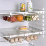 elvesmall Fridge Organizer Fruit Egg Refrigerator Storage Rack Under-shelf Refrigerator Drawer Box Fresh keeping Kitchen Organizer