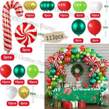 elvesmall Christmas Balloons Garland Green Red Box Candy Balloons Arch Santa Reindeer Star Foil Ballon New Year Christmas Party Decor 2025