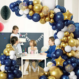 elvesmall 98pcs Navy Blue Balloons Arch Kit Balloon Wedding Birthday Boy Party Decor Mariage Anniversaire Graduation Ballon Blue Garland