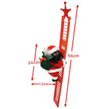 elvesmall  Electric Climbing Ladder Santa Claus Doll Toys Funny Christmas Ornaments Gift New Year Christmas Tree Hanging Home Decor Gifts