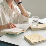 elvesmall  -  Korean Transparent Glass with Letter Retro Coffee Cup Couple Dessert Milk Tea Cup Water Glass Cute Coffee Mugs