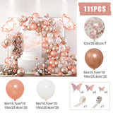 elvesmall Macaron Pink Balloon Garland Arch Kit Wedding Birthday Party Decoration Kids Globos Rose Gold Confetti Latex Ballon Baby Shower
